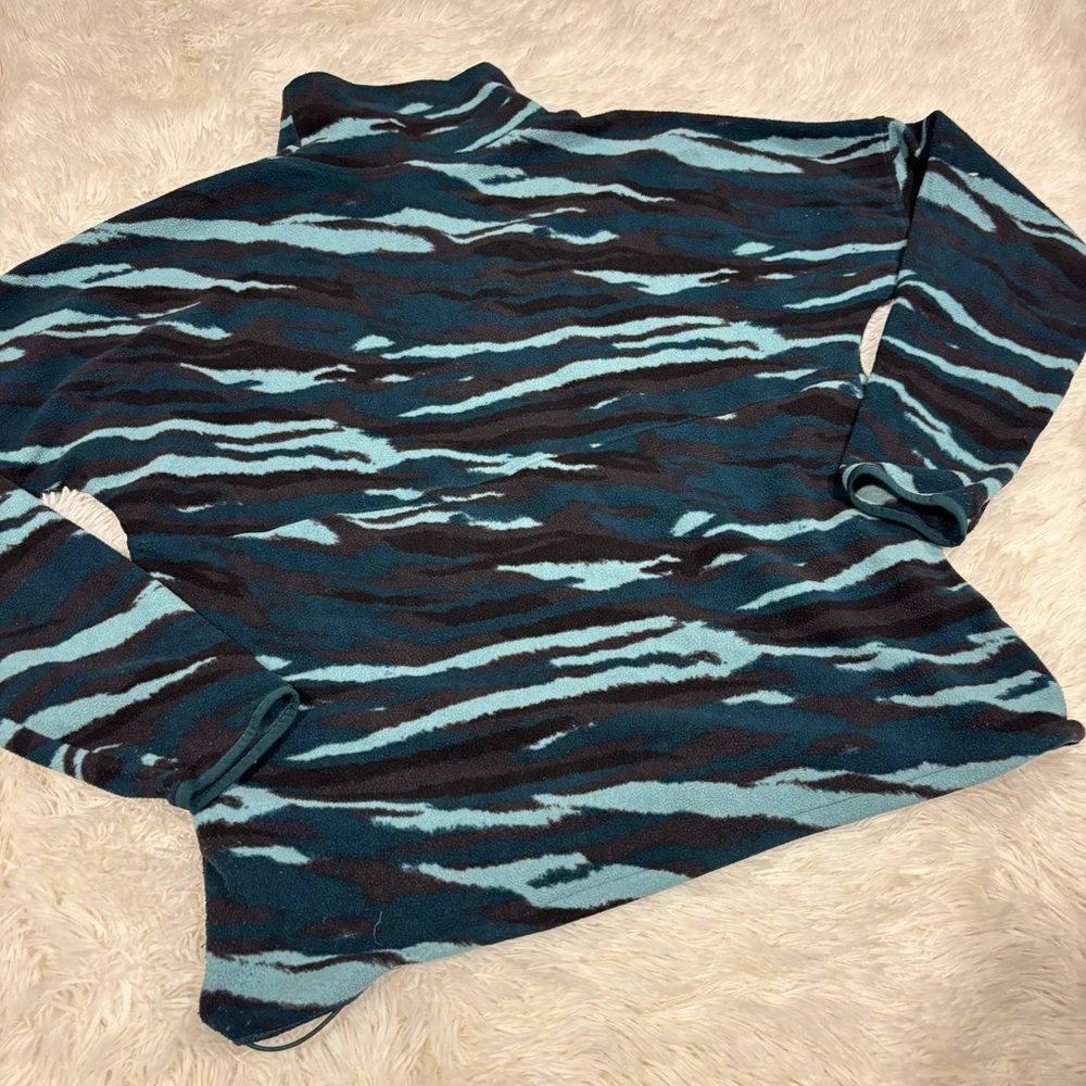The North Face TKA Glacier Cowl Turtleneck Fleece Pullover Camo Green woman’s Lg - Picture 9 of 12